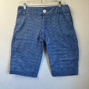 Tara Jarmon for Target‎ shorts juniors 11 Blue eyelet walking bermuda